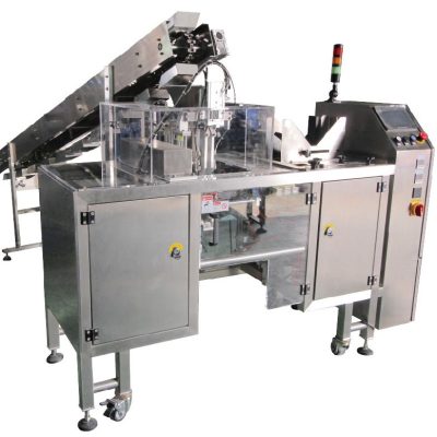 12-AUTO DOYPACK PACKING MACHINE WITH BUCKET CHAIN CONVEYOR